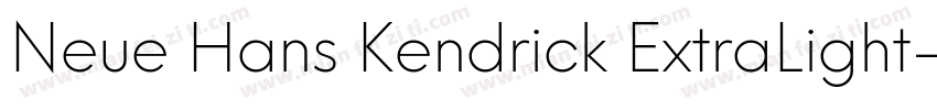 Neue Hans Kendrick ExtraLight字体转换